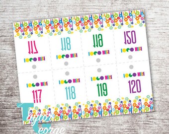 custom facebook live sale number tags regular reversed set etsy