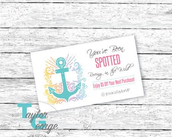 Spotted in the Wild card - Caught in Wild - Spotted Card - Anchor - home office approved - PDF - Printable - Cardstock - Marketing