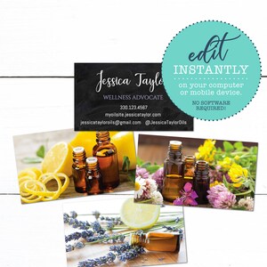 Essential Oils Wellness Advocate Business Card Template