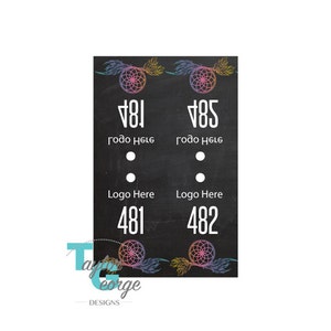 Números de venda ao vivo do FB - Tags de venda ao vivo - Dreamcatcher - Design de quadro-negro - Tags de venda dobráveis para frente + furador de números invertidos