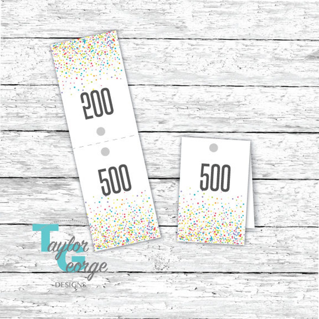 Reverse Number Sale Tags - Mirrored Sale Numbers - Reverse Numbers ...