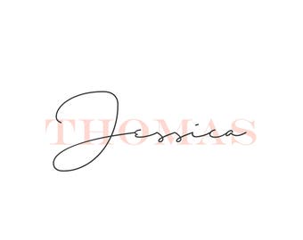 Name Logo Design - Rose Gold Logo - Mint Logo - Elegant Modern Logo - Initials Logo - Simple Logo - Small Business shop logo - Personal Logo