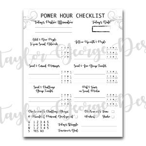 Coach Power Hour Checklist Coach Daily Planner Challenge Group Tracker Nutrition Tracker Business Planner Coach Business Tracker image 2