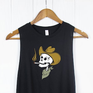 Desert Cowboy Racerback / Women's Tank / Skull / Cowboy / Desert / Tank Top / Women's Shirt