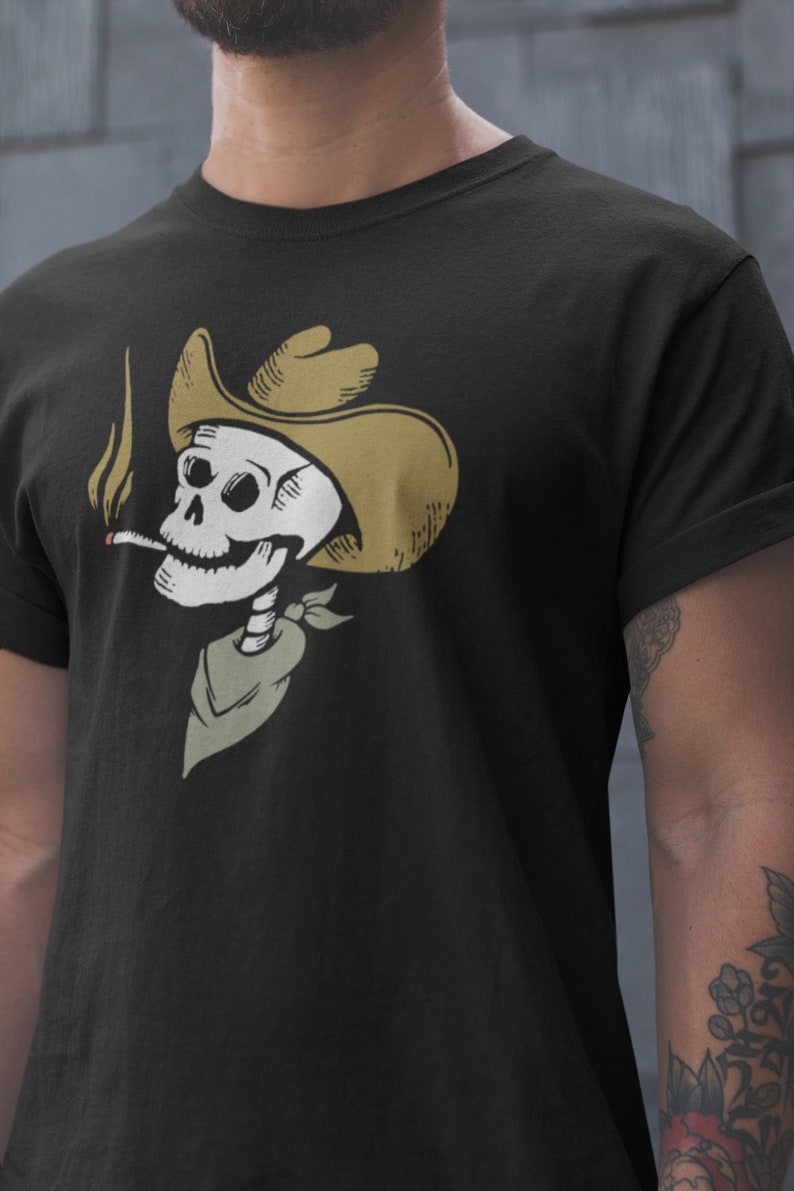 Desert Cowboy Unisex TShirt / Skull / Cowboy / Desert / Tank Top / Unisex Shirt image 6