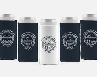 Personalized Camping Can Cooler: Bachelorette, Girls Weekend