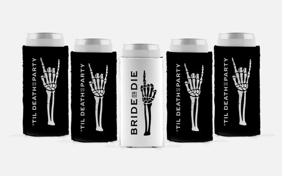 Custom Bride or Die Goth Bachelorette Can Cooler / Custom - Etsy