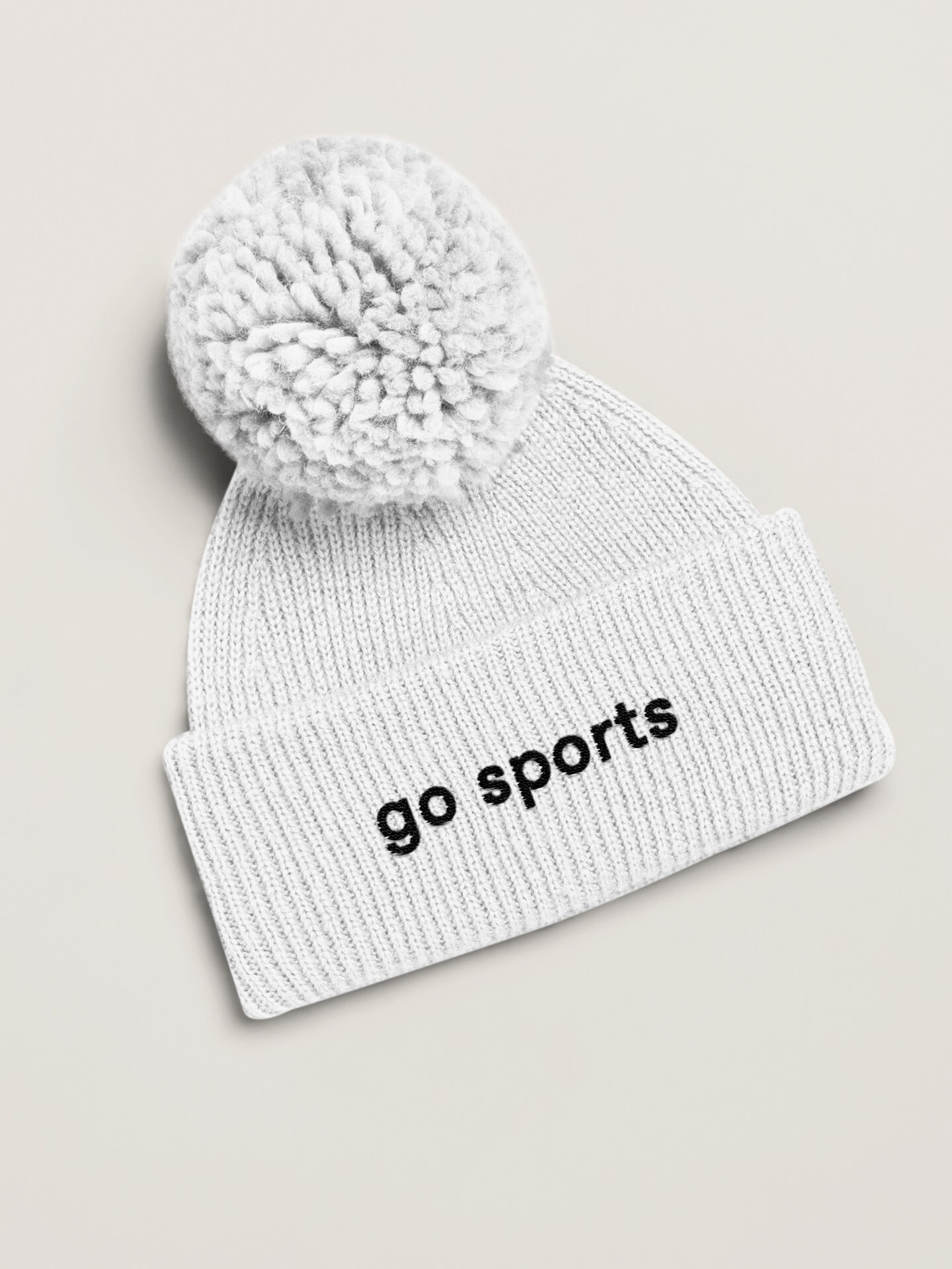 Go Sports / Embroidered Pom Pom Beanie 