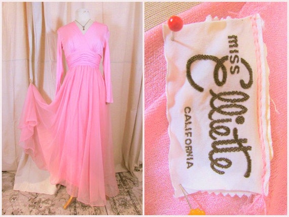 70s chiffon dress
