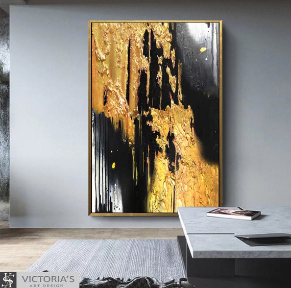Abstract Painting featuring 24ct Gold Leaf