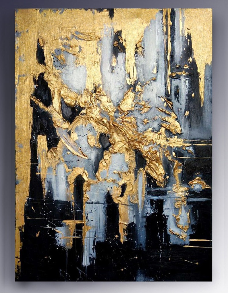 Oil Painting Original Oil Painting Abstract Modern On Canvas image 1