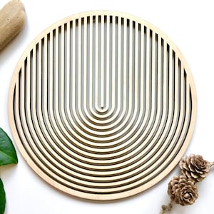 MOIRÉ trivet for hot dish 20 cm - wooden trivets - nordic home decor - wooden pot holder - trivet for teapot - minimalist trivet