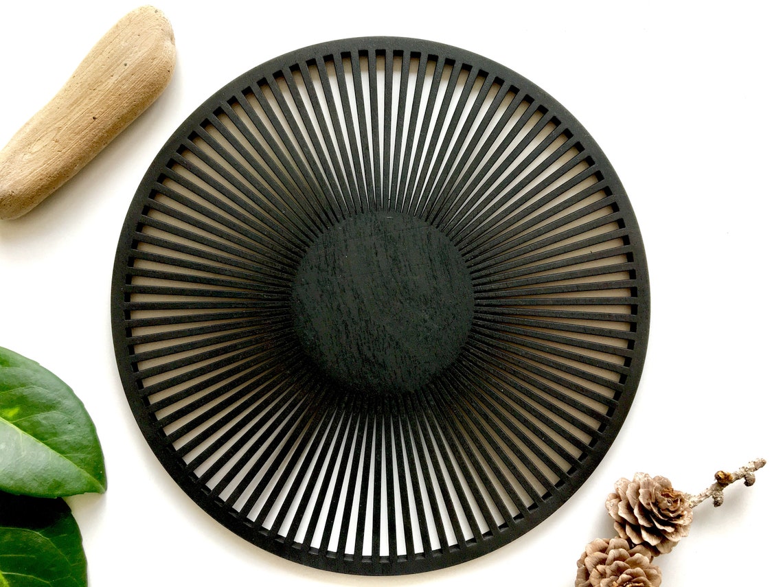 MOIRÉ trivet for hot dish 20 cm wood trivets modern trivet Etsy