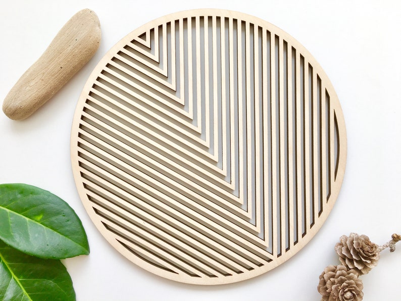 MOIRÉ Trivet for Hot Dish 20 Cm Wooden Trivets Nordic Home Etsy