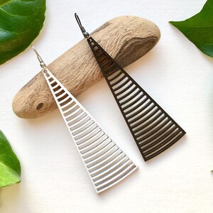 TOJI Japanese style wooden earrings, minimalist modern earrings, FSC wooden jewelry