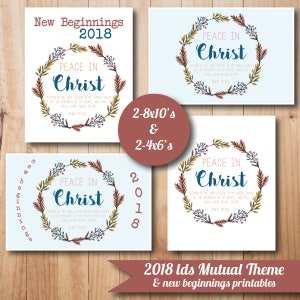 2018 lds Mutual Theme, New beginnings, 8x10 printable mutual theme