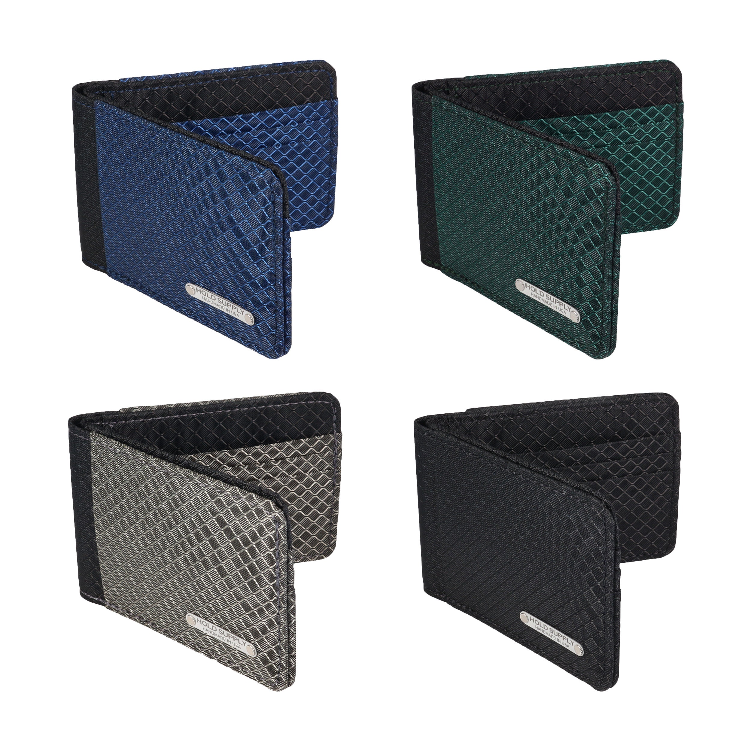 Personalized Bifold Wallet, Green Ripstop Fabric Billfold Wallet, Mens ...