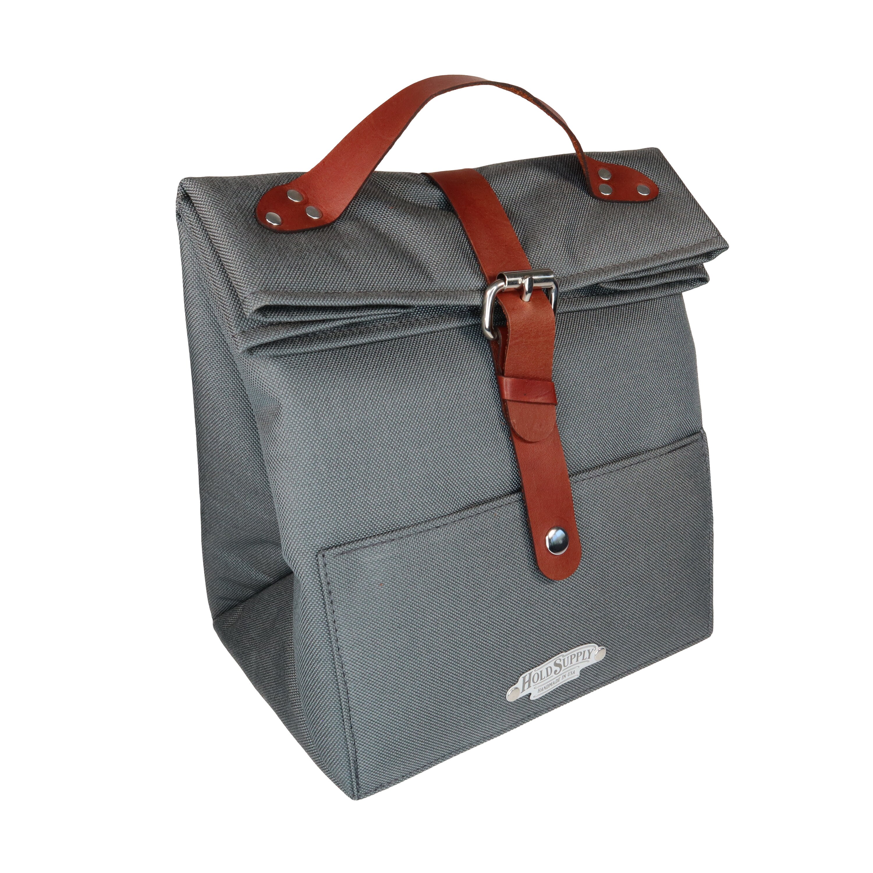 Isolierte graue Fold Top Lunch Bag für Männer / Frauen Lunch Etsy