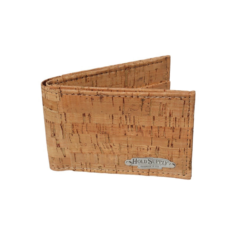 Men/'s Cork Bifold Wallet Vegan Billfold Wallet Handmade in California by Hold Supply Co.