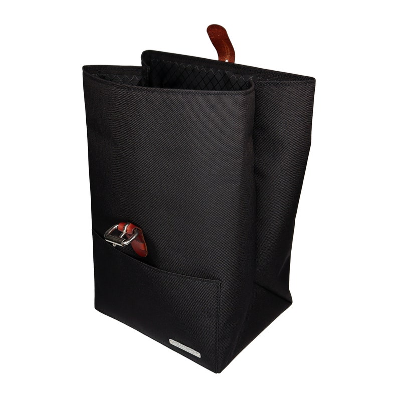 Black Insulated Fold Top Lunch Bag for Men / Women Lunch Pail Etsy