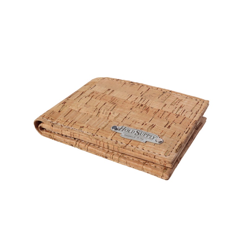 Men/'s Cork Bifold Wallet Vegan Billfold Wallet Handmade in California by Hold Supply Co.