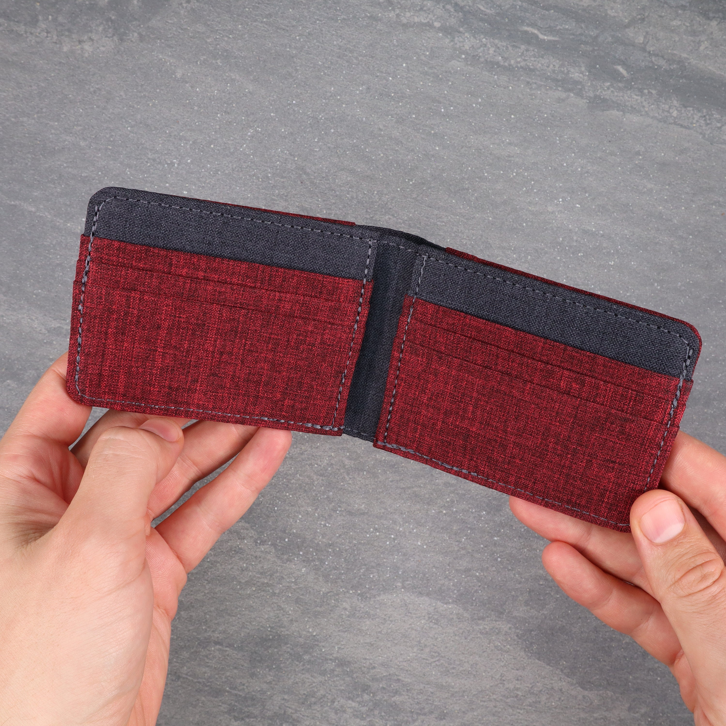 RFID Blocking Vanguard Bifold Wallet, Vegan Fabric, Durable Slim Wallet 