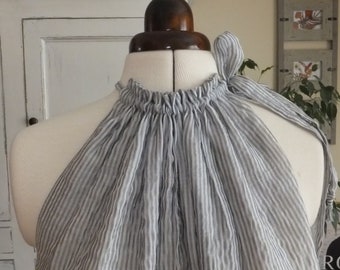 Hängerkleid in grey cream striped