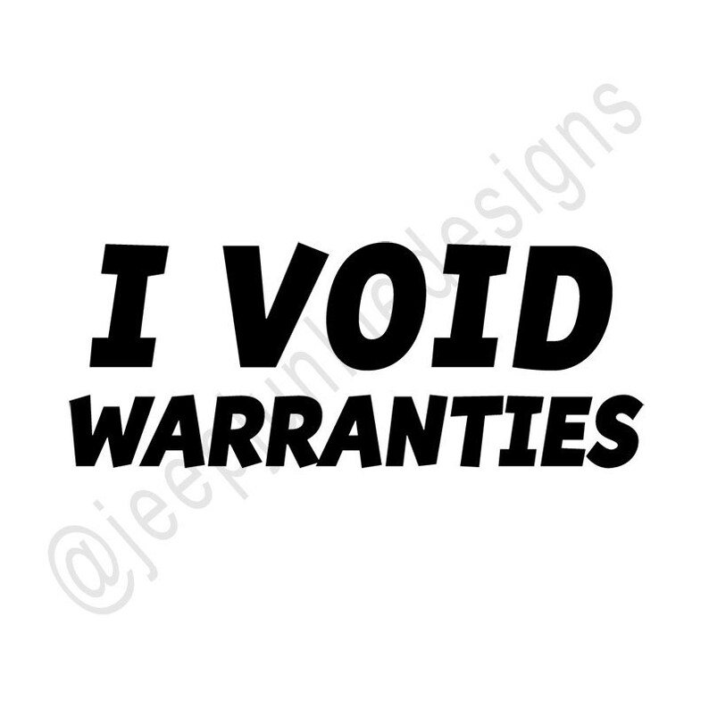 I Void Warranties Jeep Vinyl Decal Custom Vinyl Decals Etsy