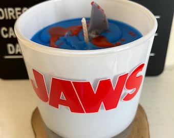 Jaws Movie Diorama Candle: Sea Breeze Scented, Shark Fin Decor