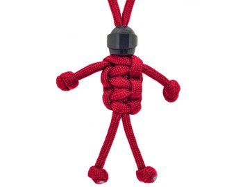 MotoBuddy Paracord KeyChain for Motorcycles, Scooters, Cars, and Gifts! (Red)