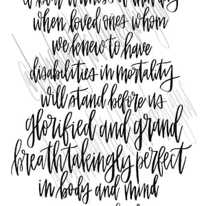 Jeffrey R. Holland hand lettered digital print set to print at 18x24