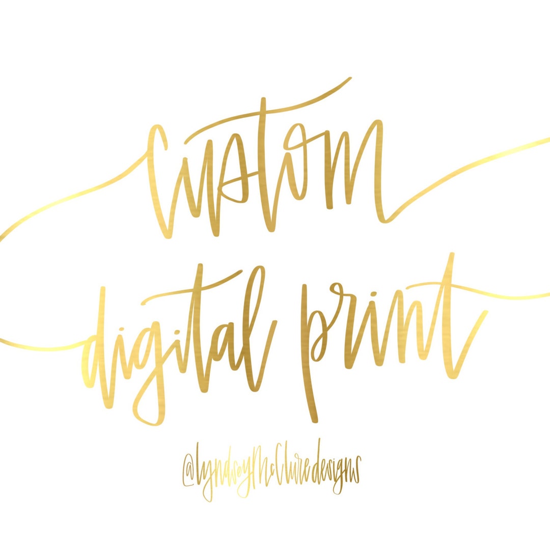 Custom Hand Lettering Digital Print - Etsy