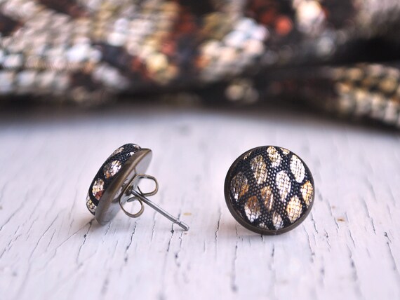 Snakeskin print shop earrings