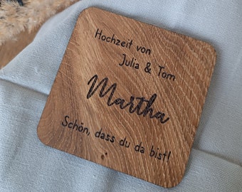 Dessous de verre à bière personnalisable cadeau invité mariage