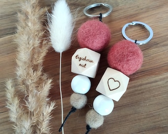 Keychain educator with heart can be personalized