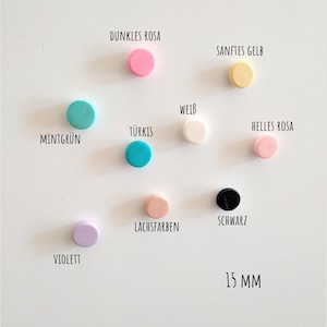 Magnets in different colors 15 mm