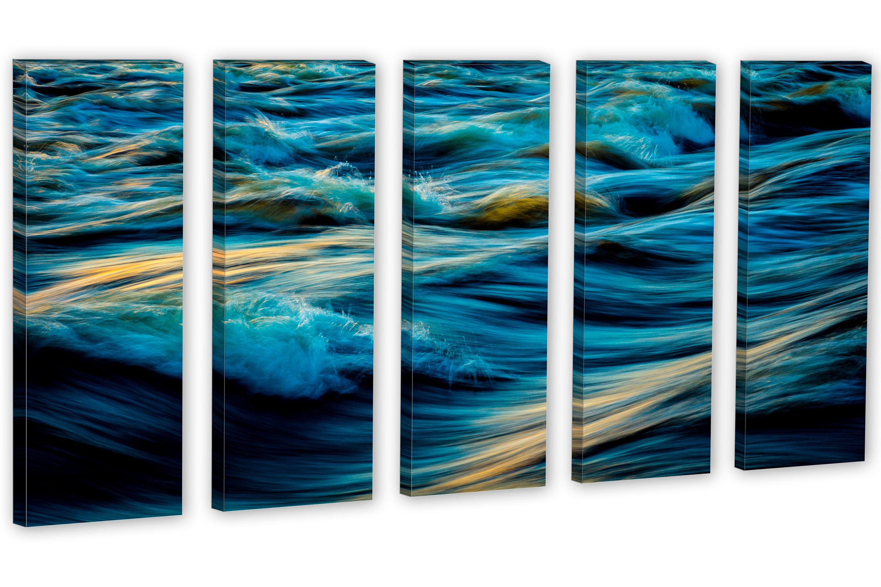 Abstract Wave Digital Effect Canvas Print Wall Art 3 Panel - Etsy