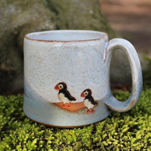 Puffin Mug: Handmade Scottish Design