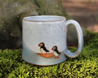 Puffin Mug: Handmade Scottish Design