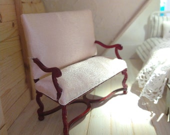 Miniature Dollhouse Settee, JBM