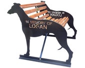 Metal and Wooden Greyhound Garden Bench Whippet Sitting Bench Dog Lovers Gift Greyhound Lover Front Porch Decor Porch Bench