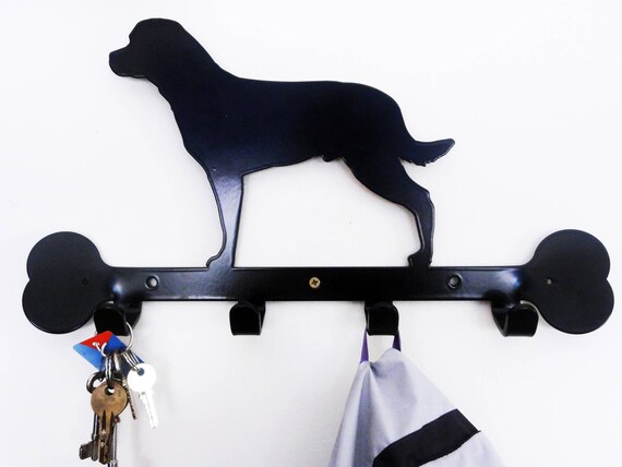 Rottweiler Dog Metal Tidy Lead Hooks