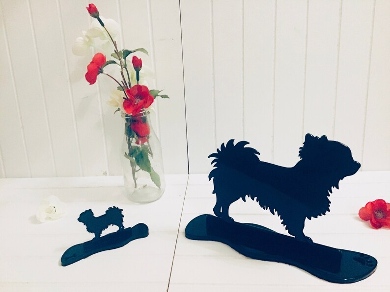 Long Haired Chihuahua Ornament Statue Metal Figurine Etsy