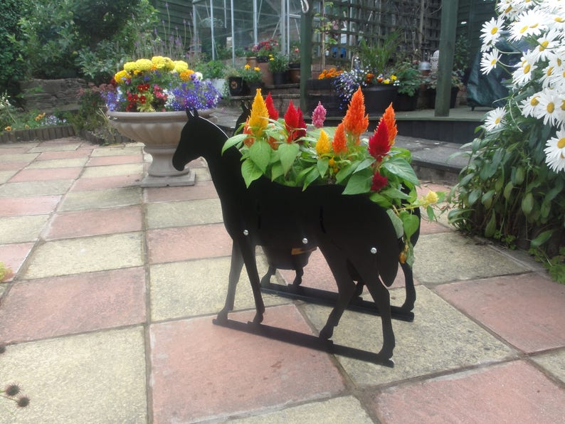 Horse Themed Garden Flowerpot Planter A Lovely Unique Gift With Option For Personalisation A Lovely Memorial And Garden Feature