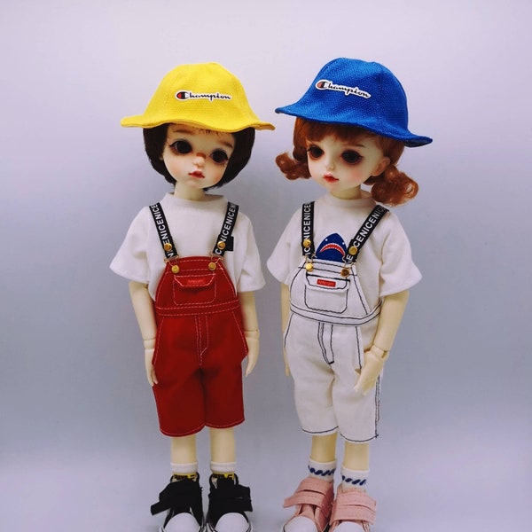 For Lati Yellow Pukifee and similar size Blythe BJD 1/6 1/8 YOSD Dolls Clothes T-shirt Hat overalls socks