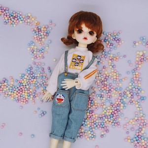 Für Lati gelb Pukifee und ähnliche Größe Blythe BJD 1/6 1/8 YOSD Puppen Kleidung Hoodies Overalls