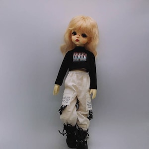 For Lati Yellow Pukifee and similar size Blythe BJD 1/6 1/8 YOSD Dolls Clothes pants T-shirt