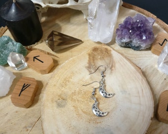 Earrings Moon with Stars