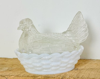 Mosser Jadeite Hen on Nest Candy Dish 4