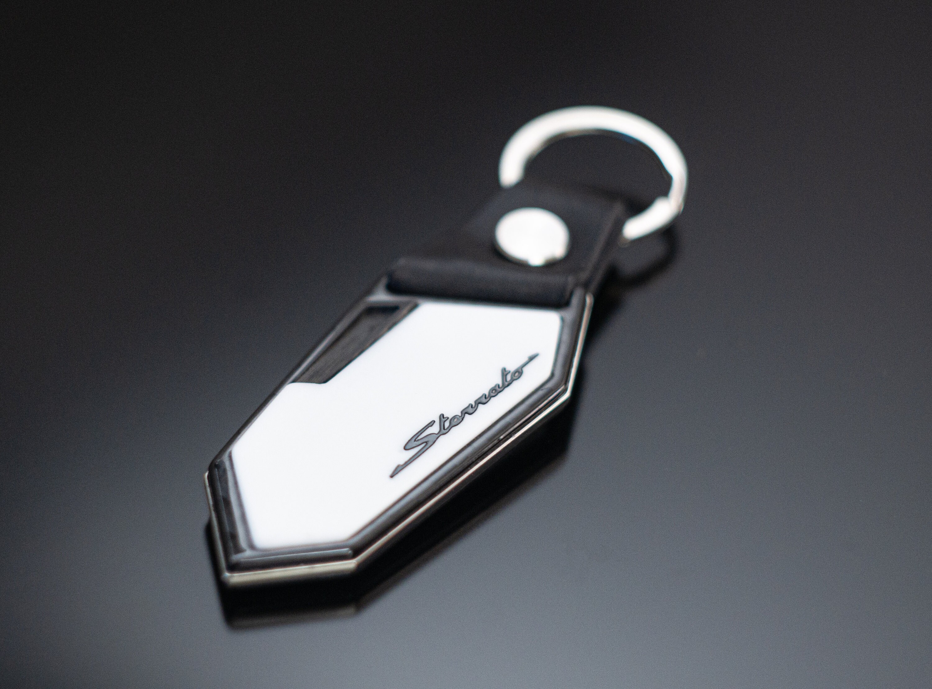 Lamborghini keychain, Ceramic, aluminum, carbon fiber, bronze lettering, Leather, Urus, Aventador, Huracan, murcielago, Gallardo, Countach